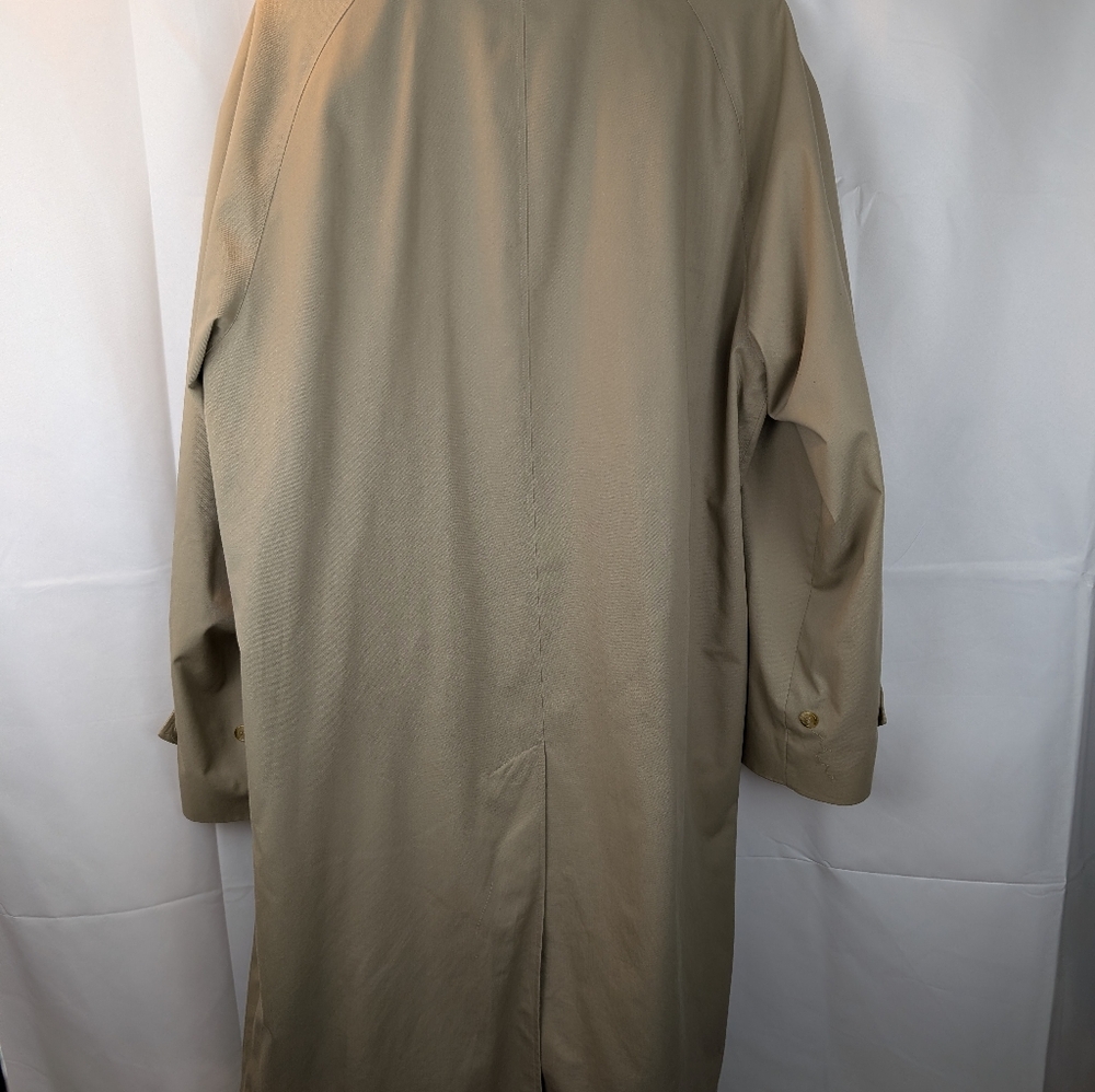 Burberry Vintage Classic Tan Men's Trench Coat Size 52 Long In VGUC - Picture 8 of 13